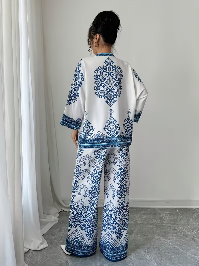 Women's Printed Relaxed Fit Outfit Set