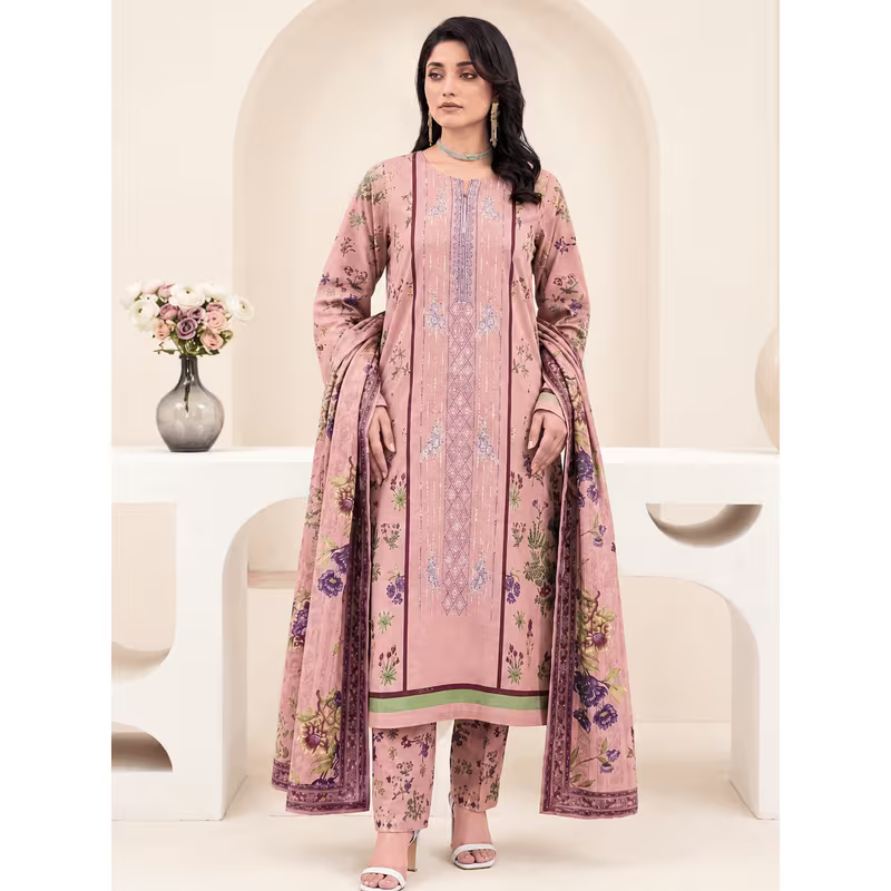 Elegant Lawn Salwar Kameez Set with Dupatta