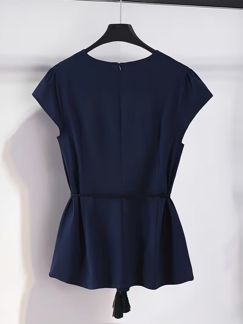 Luxe Scarlet V-Neck Co-Ord