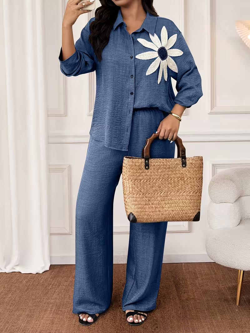 Women's Premium Embroidered Denim Co-Ord Set