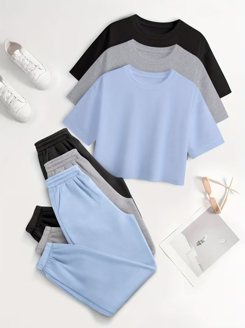 Women's Premium 3-Piece Casual Lounge Set (Pack of 3)