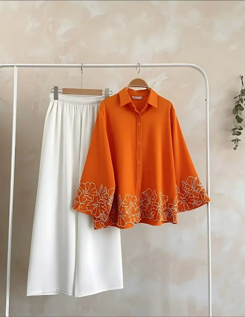 Elegant Embroidery Co-Ord Set