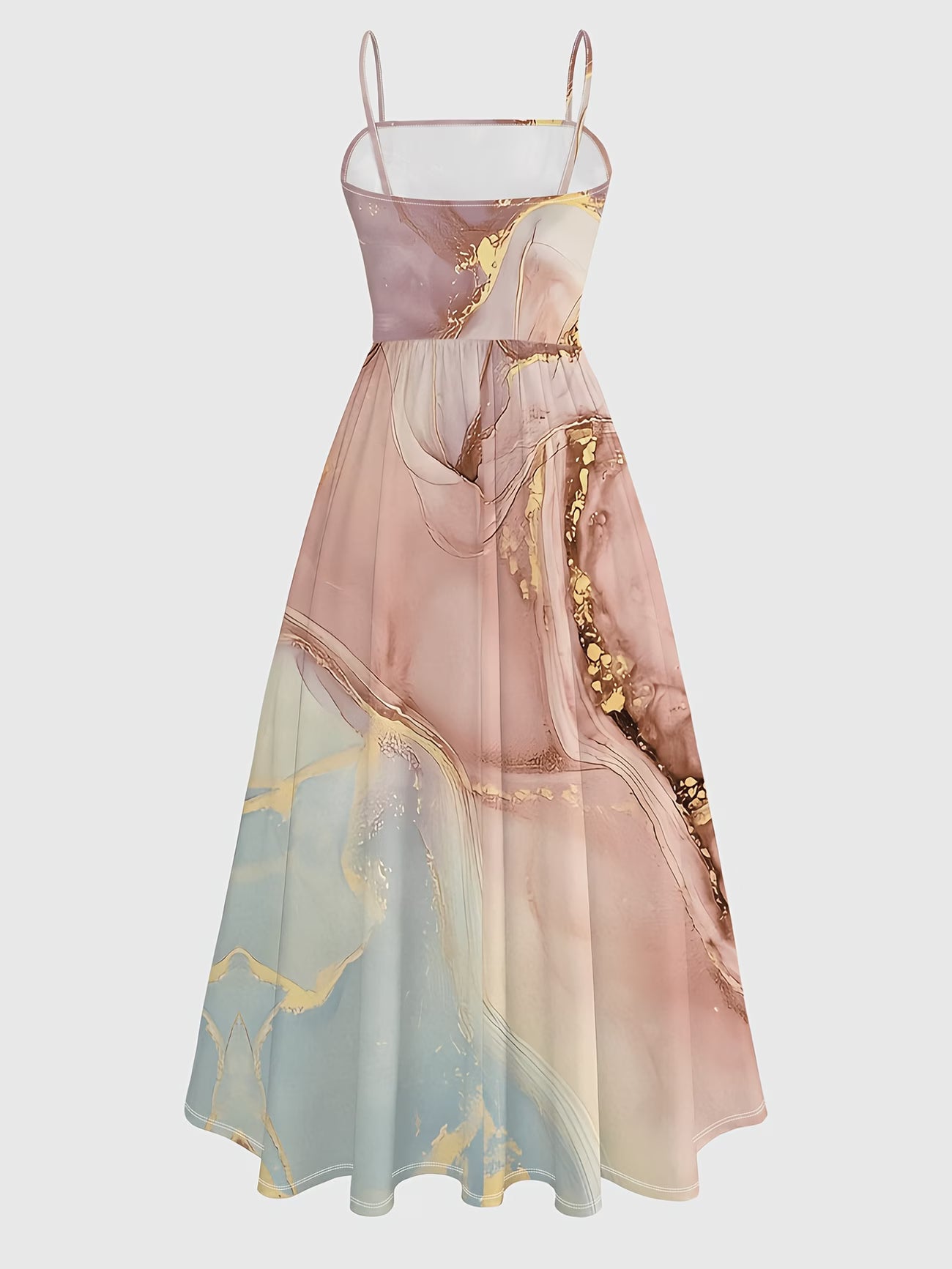 Elegant Women's Vintage Artistic Floral Print Dress Set