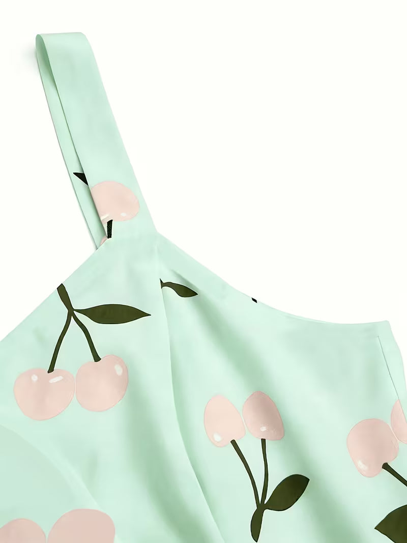 Women's Premium Floral Tie Strap Midi Dress