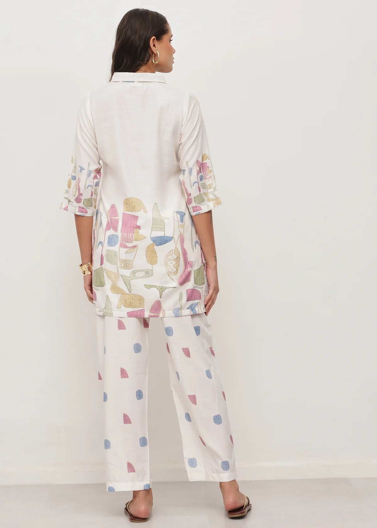 Women's Printed Tunic & Straight Pants Set