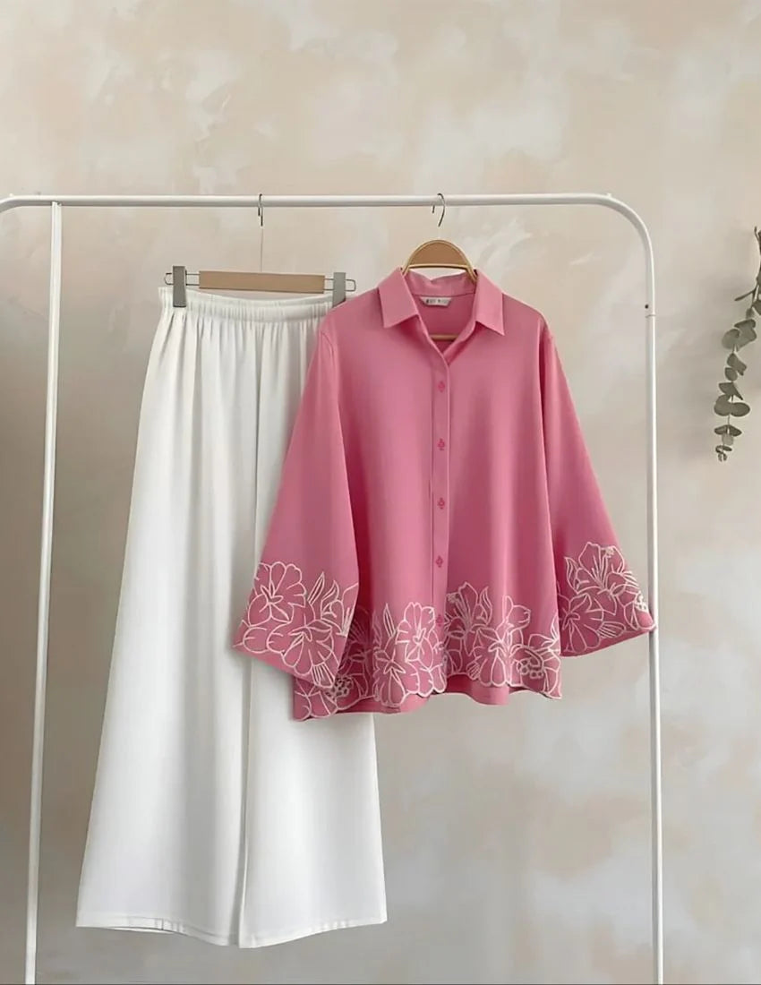 Elegant Embroidery Co-Ord Set