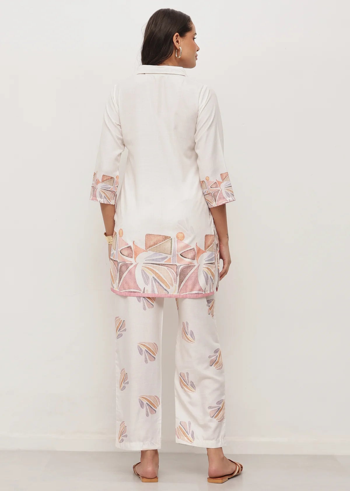 Women's Printed Tunic & Straight Pants Set