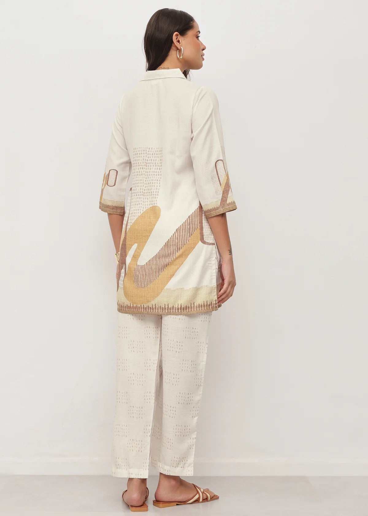 Women's Printed Tunic & Straight Pants Set