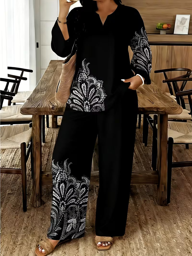 Women's Elegant Printed Lounge Set