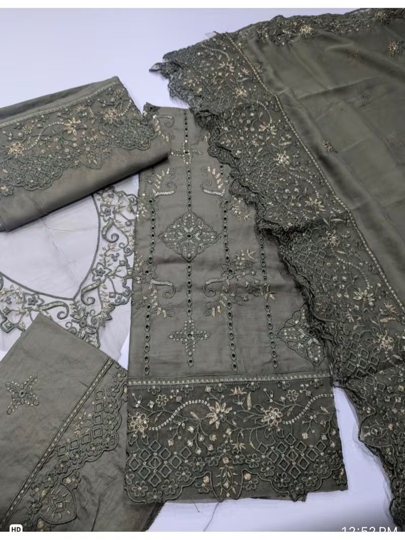 Elegant Lawn Salwar Kameez Set with Dupatta