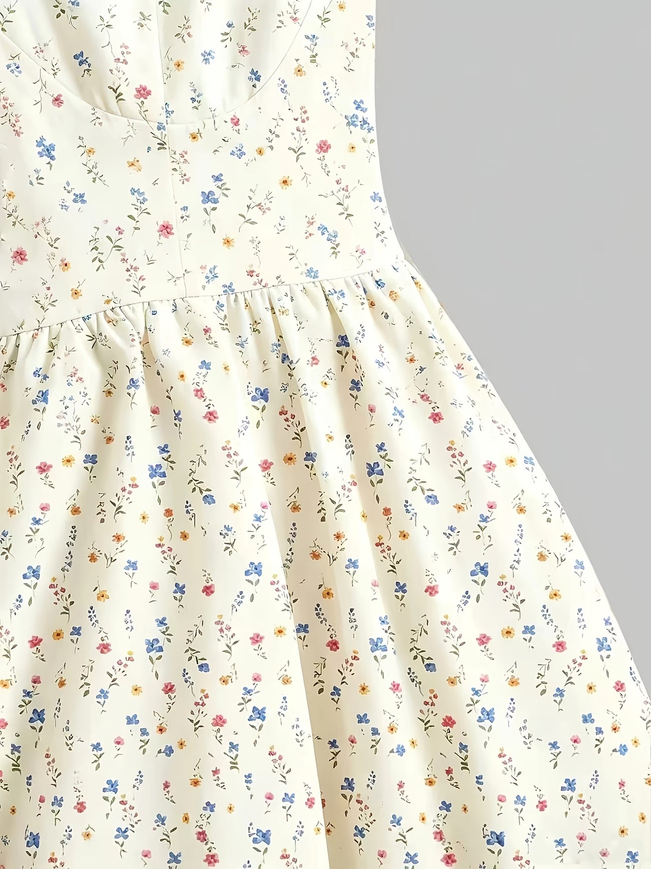 Women's Premium Floral Tie Strap Midi Dress