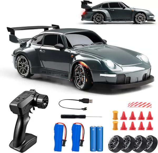 1:24 Scale 4WD RC Drift Car โ 2.4GHz High-Speed 20KM/H Racing Car with LED Lights