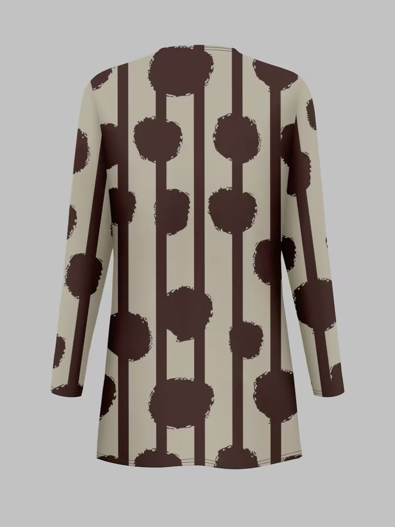 Women's 3-Piece Printed Co-Ord Set | Cardigan, Tank Top & Wide-Leg Pants