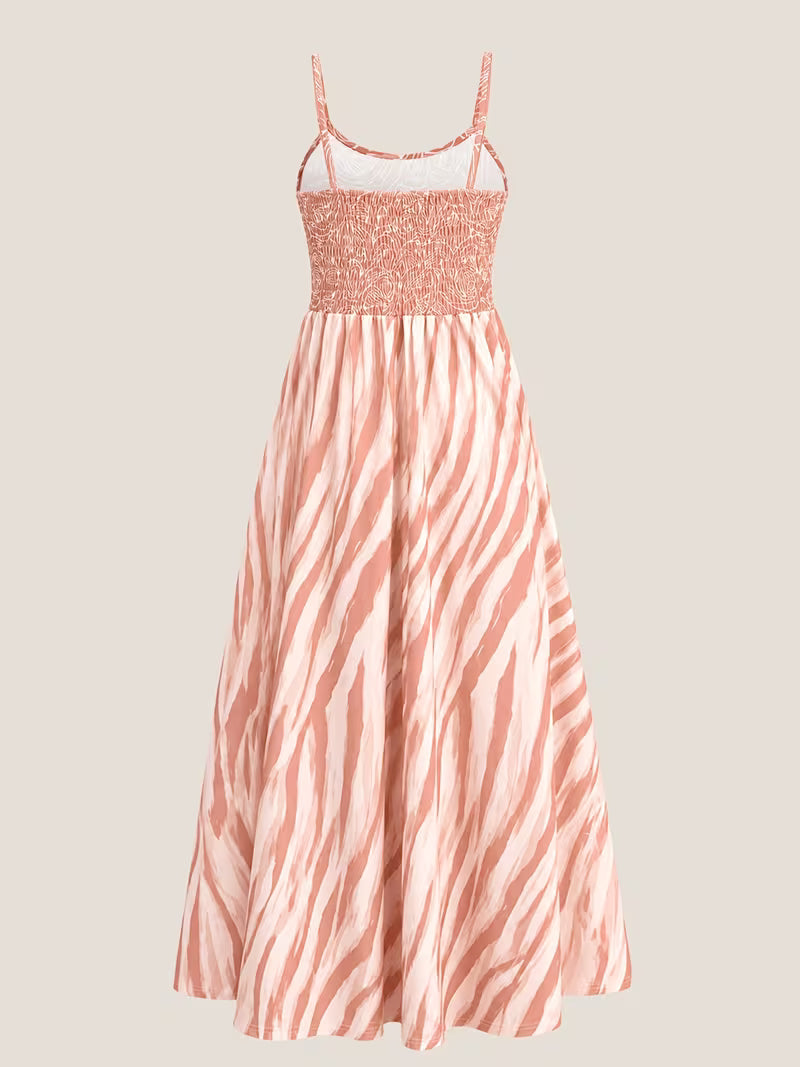 Women's Abstract Print 2-Piece Maxi Dress Set | Elegant Jacket Co-Ord
