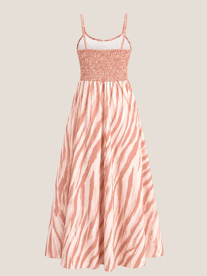 Women's Abstract Print 2-Piece Maxi Dress Set | Elegant Jacket Co-Ord