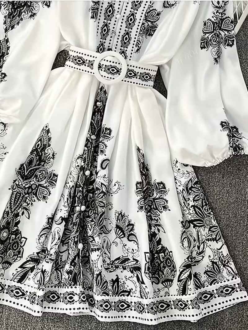 Women’s Floral Printed Flare Dress