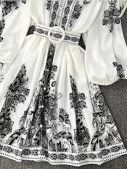Women’s Floral Printed Flare Dress