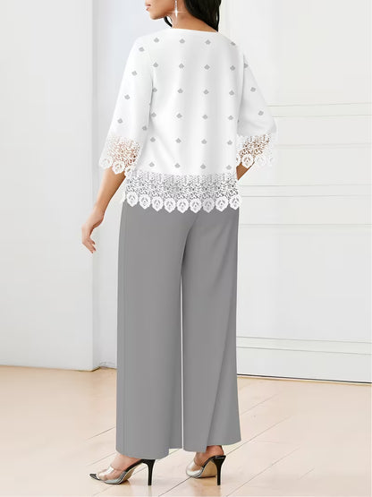 Polka Dot Top & Loose Trousers Set