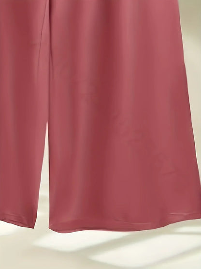 Chill Mode Co-Ord Set Half Sleeve T-shirt & Straight Leg Pant