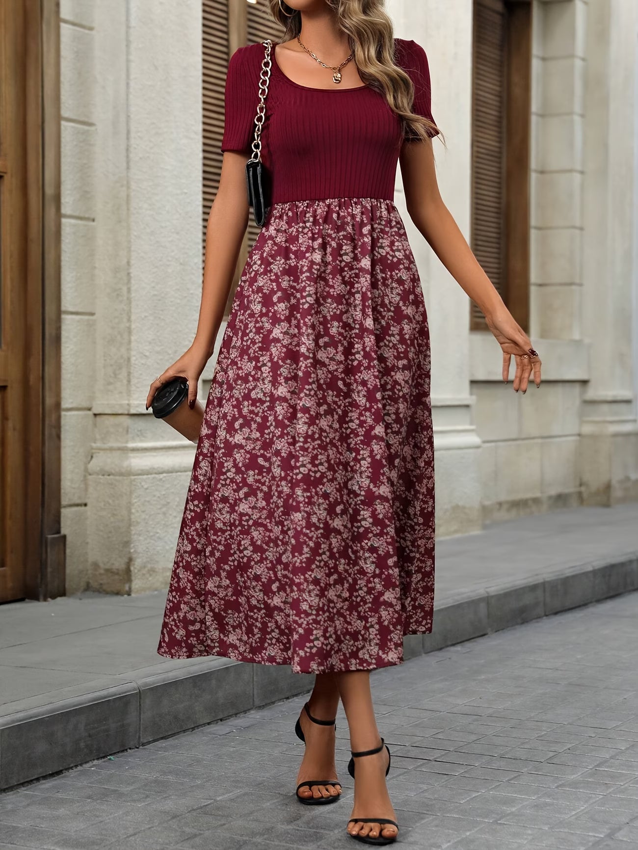 Women's Premium Printed Crop Top & Maxi Skirt Set