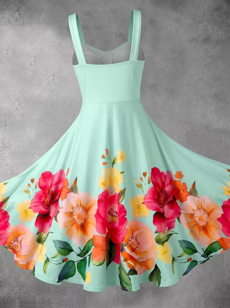 Elegant Lace Top & Floral Dress Set