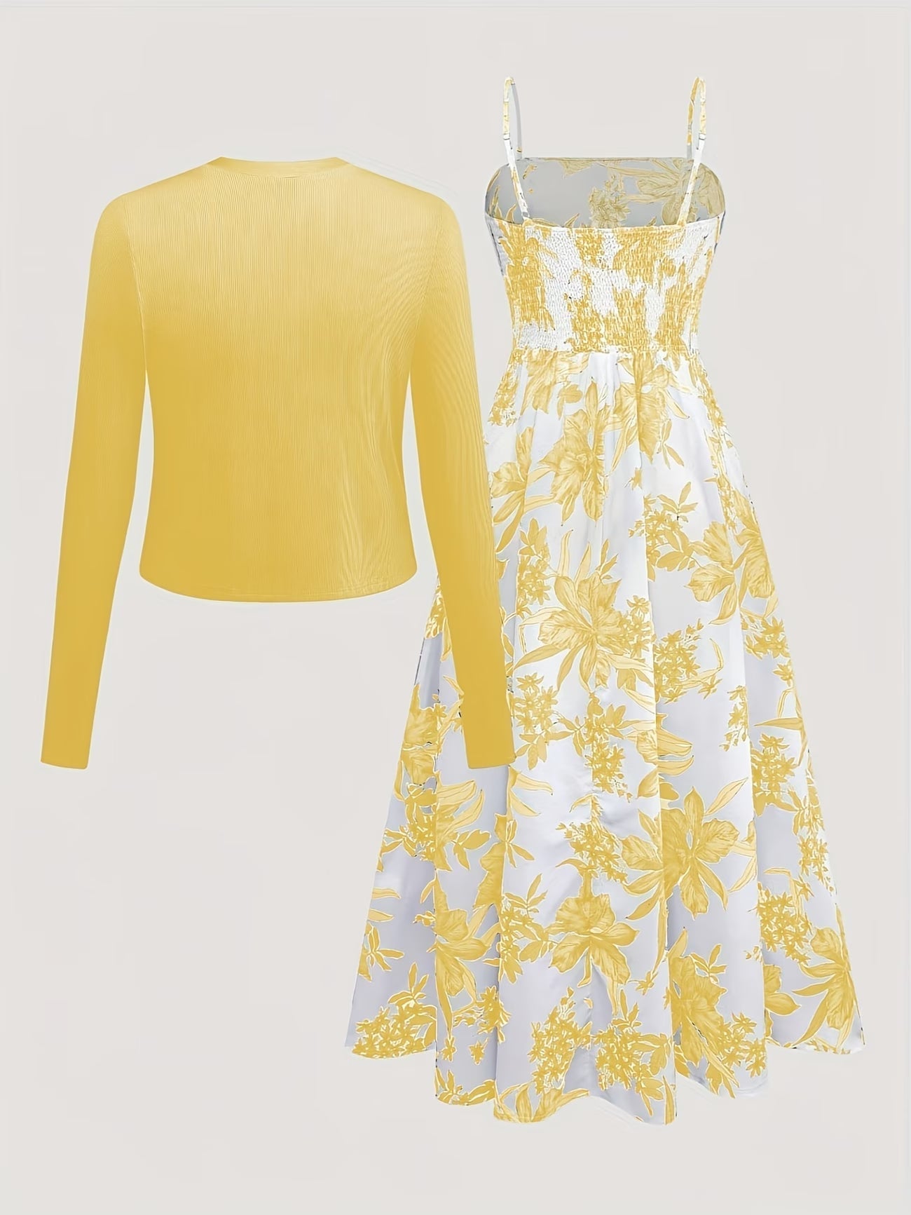 Women Elegant Top & Skirt Two-Piece Set