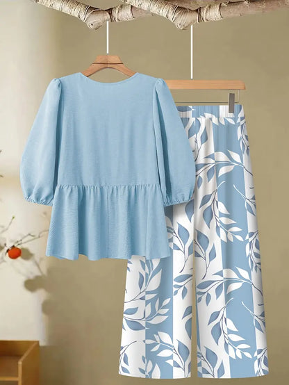 Chill Mode Co-Ord Set Half Sleeve T-shirt & Straight Leg Pant