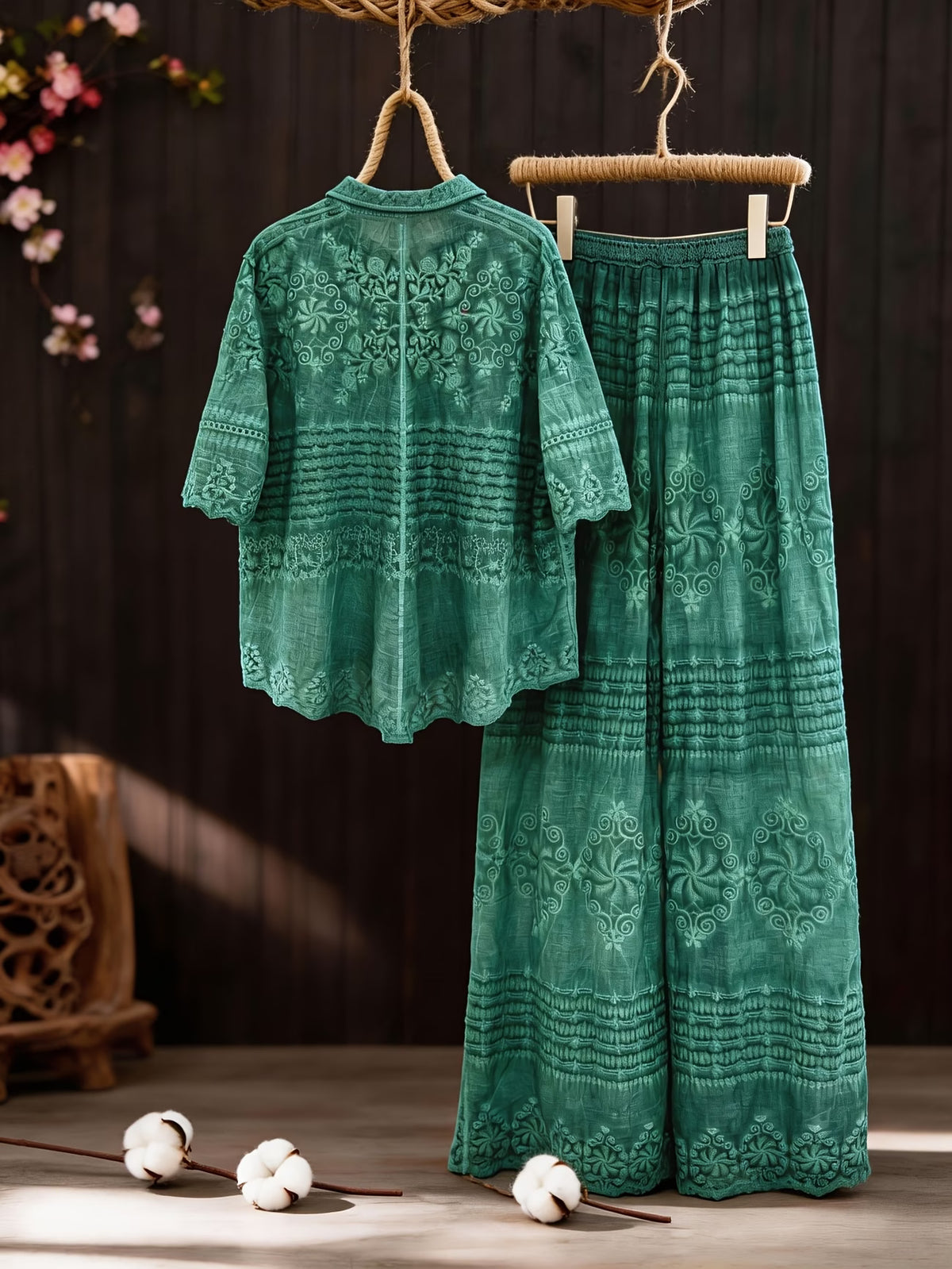 Women’s Floral Printed Shirt Pant Set