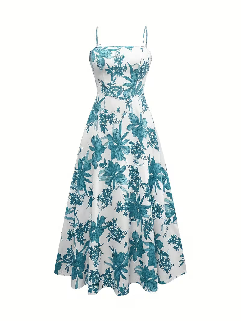 Women's New Summer Fashion Printed 2pcs Dress Set
