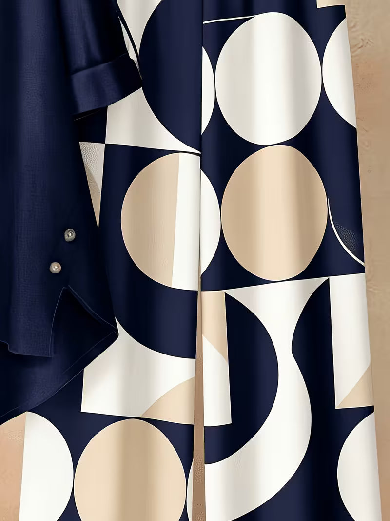 Women’s Relaxed Tunic & Printed Pants Set