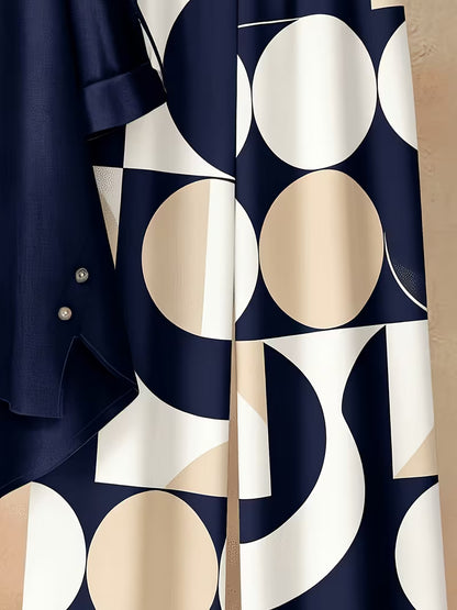 Women’s Relaxed Tunic & Printed Pants Set