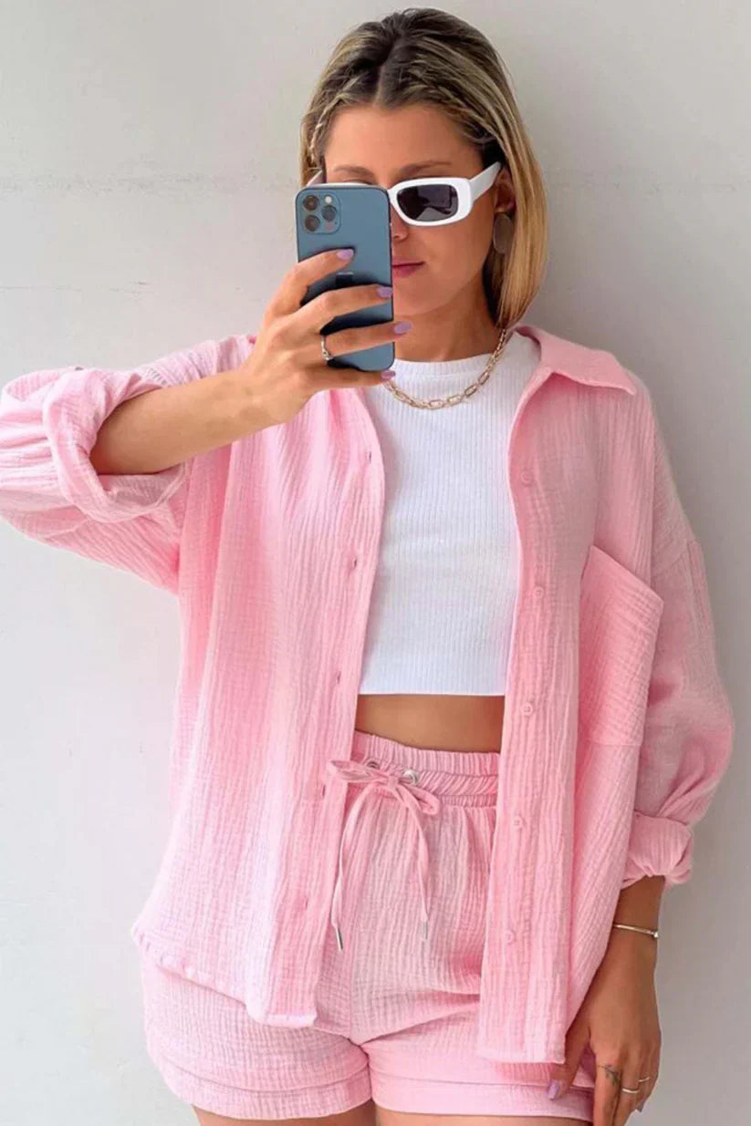 Muted Blush – Relaxed Cotton Twin Set