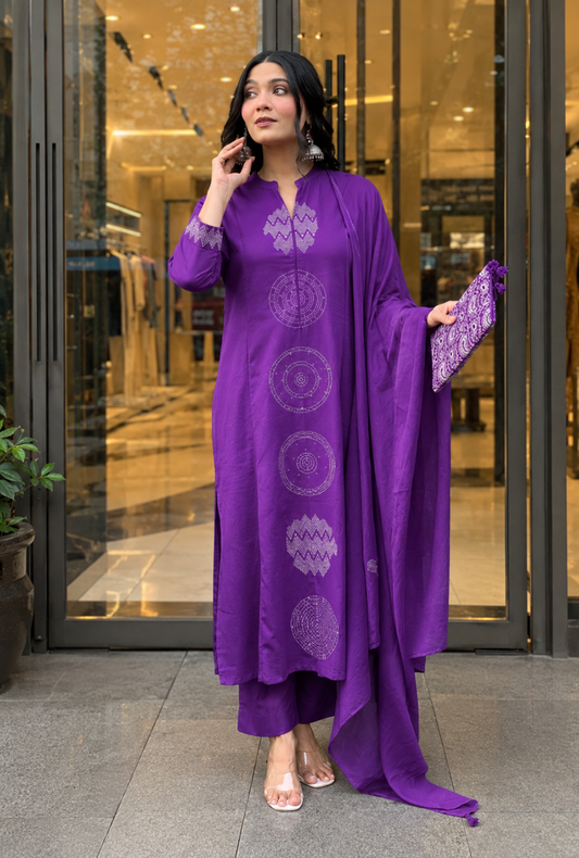 Women’s Premium Printed Kurta Pant & Dupatta Set