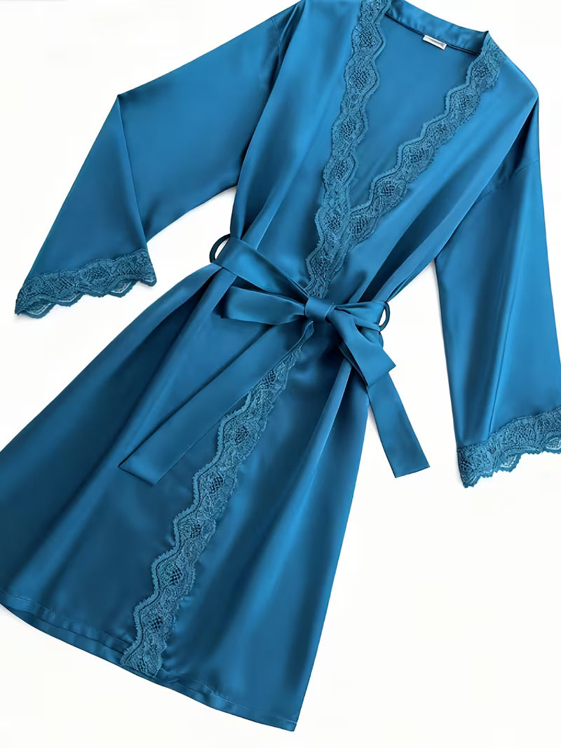 Women's Luxe Satin 3-Piece Sleepwear Set