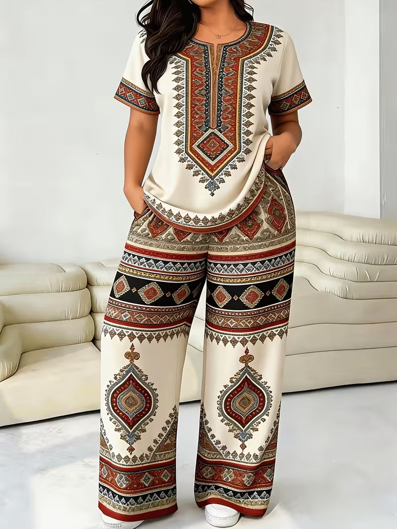 Women’s Striped Relaxed-Fit Co-Ord Set