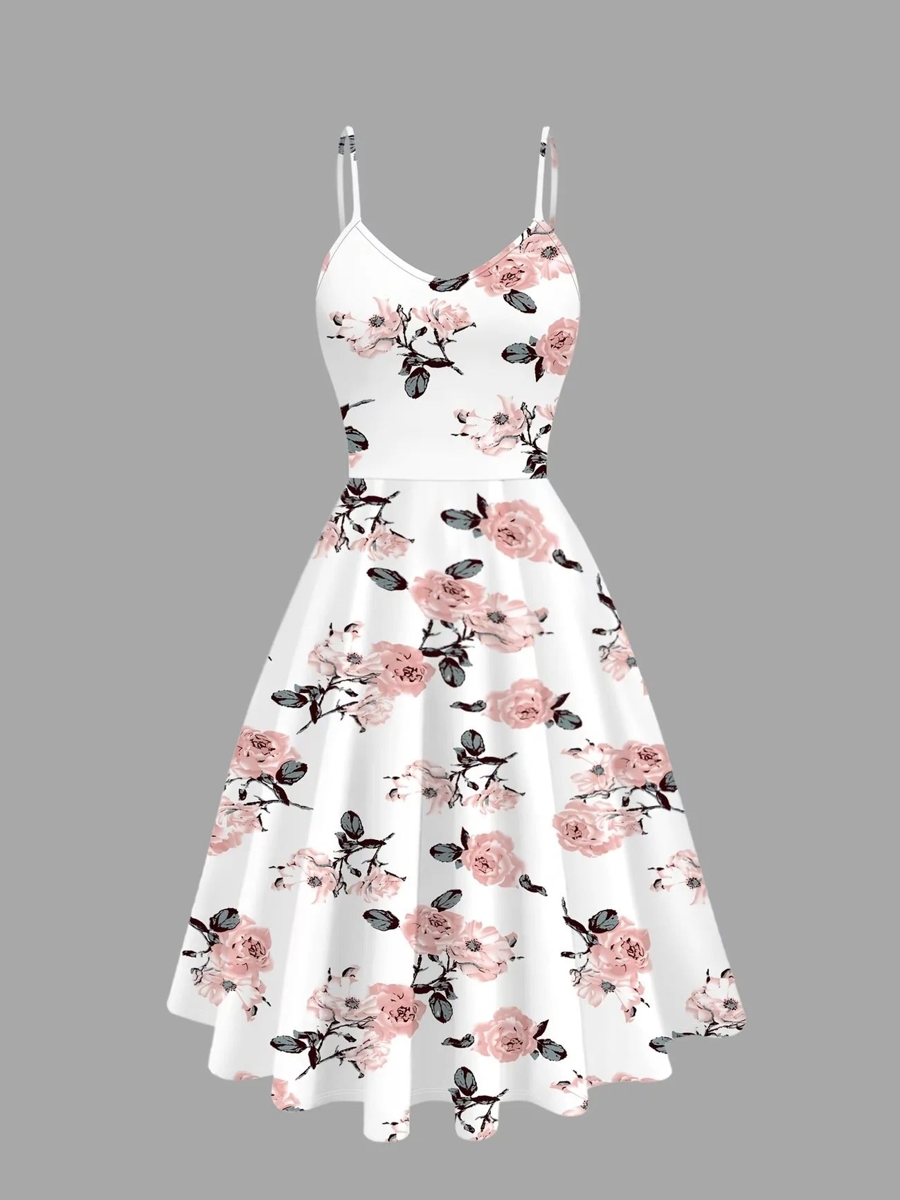 Floral Dress & Cardigan Set