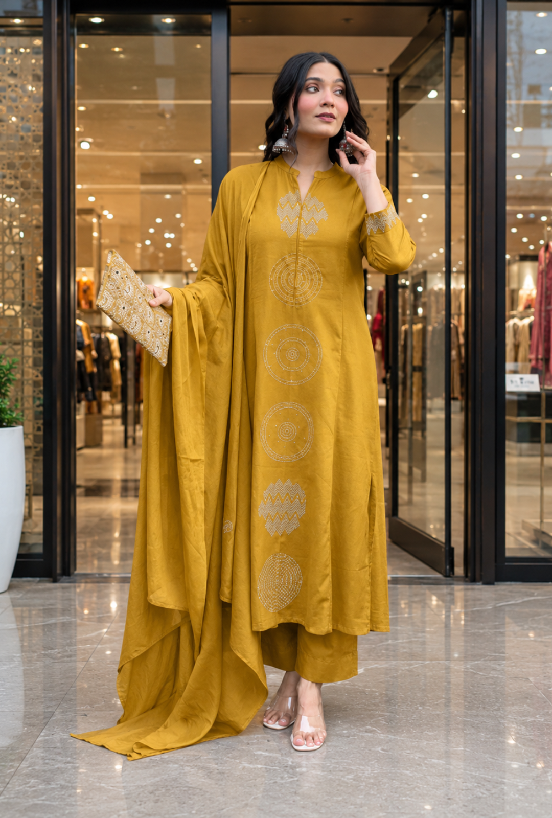 Women’s Premium Printed Kurta Pant & Dupatta Set