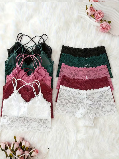 Pack of 5 Women's Bra & Panty Set – Soft Comfortable Everyday Lingerie Combo