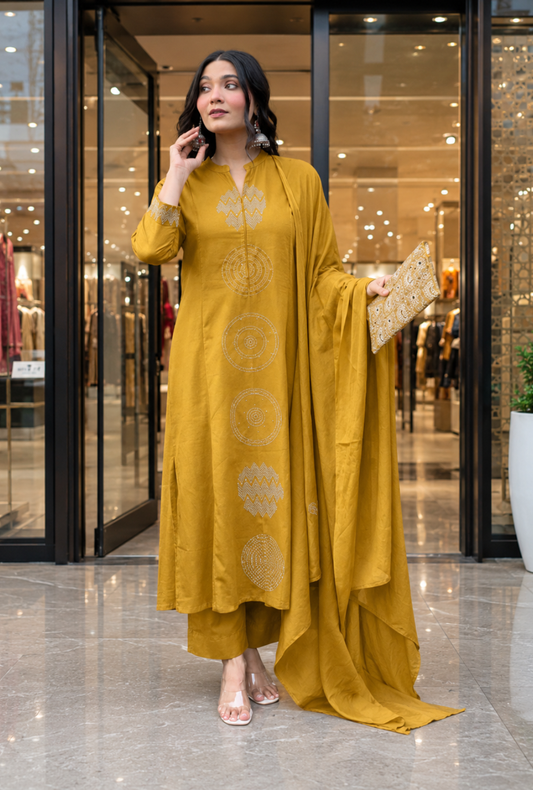 Women’s Premium Printed Kurta Pant & Dupatta Set