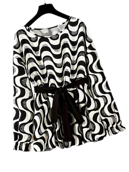 Women's Elegant Waist-Tied Top & Flared Pants Two-Piece Set