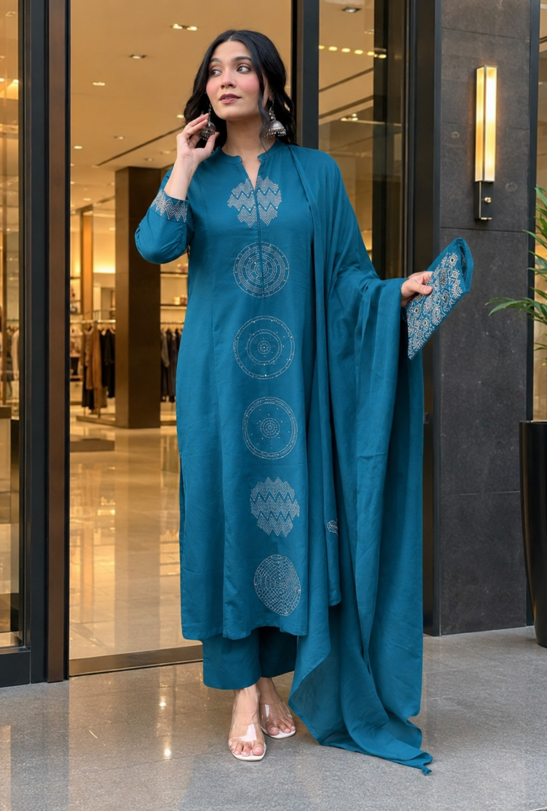 Women’s Premium Printed Kurta Pant & Dupatta Set