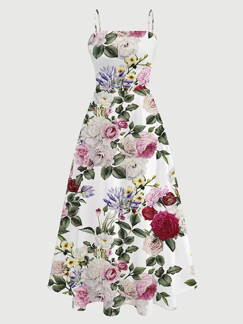 Women's New Summer Fashion Printed 2pcs Dress Set