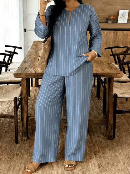 Women’s Striped Relaxed-Fit Co-Ord Set