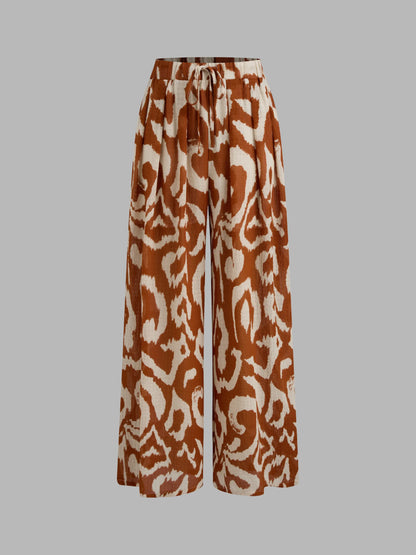 Women's Premium Sleeveless Crop Top & Printed Pants Set