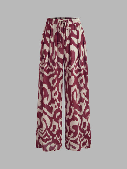 Women's Premium Sleeveless Crop Top & Printed Pants Set