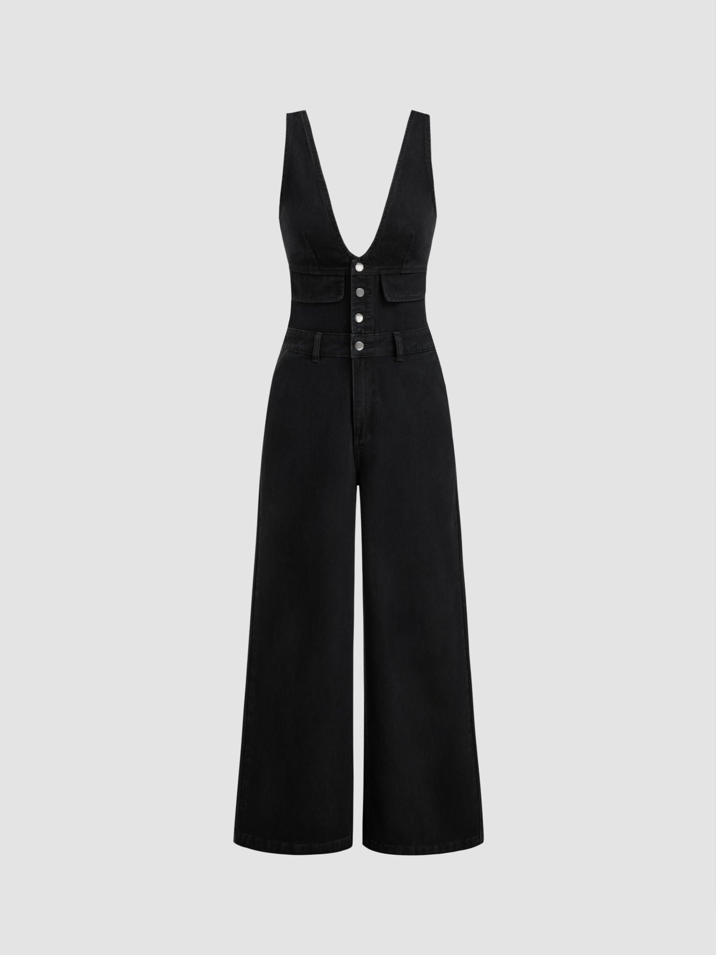 Women's Premium Sleeveless Denim Jumpsuit