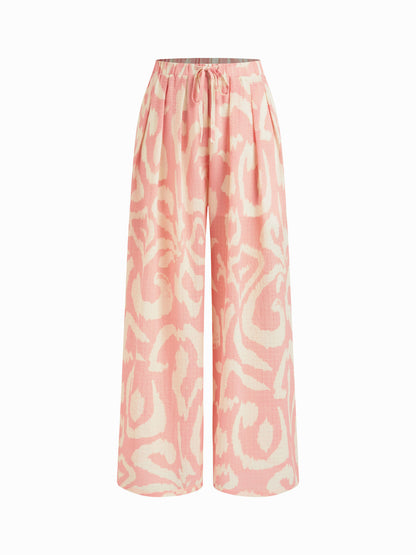 Women's Premium Sleeveless Crop Top & Printed Pants Set