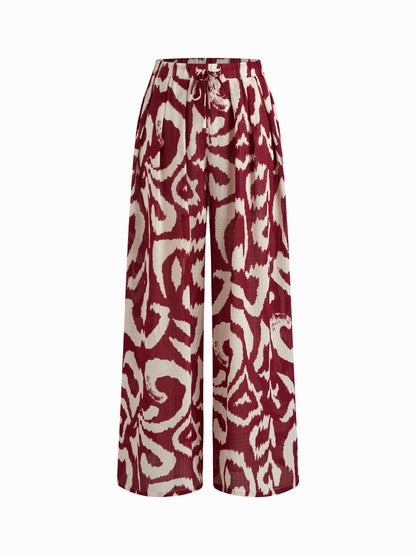 Women's Premium Sleeveless Crop Top & Printed Pants Set