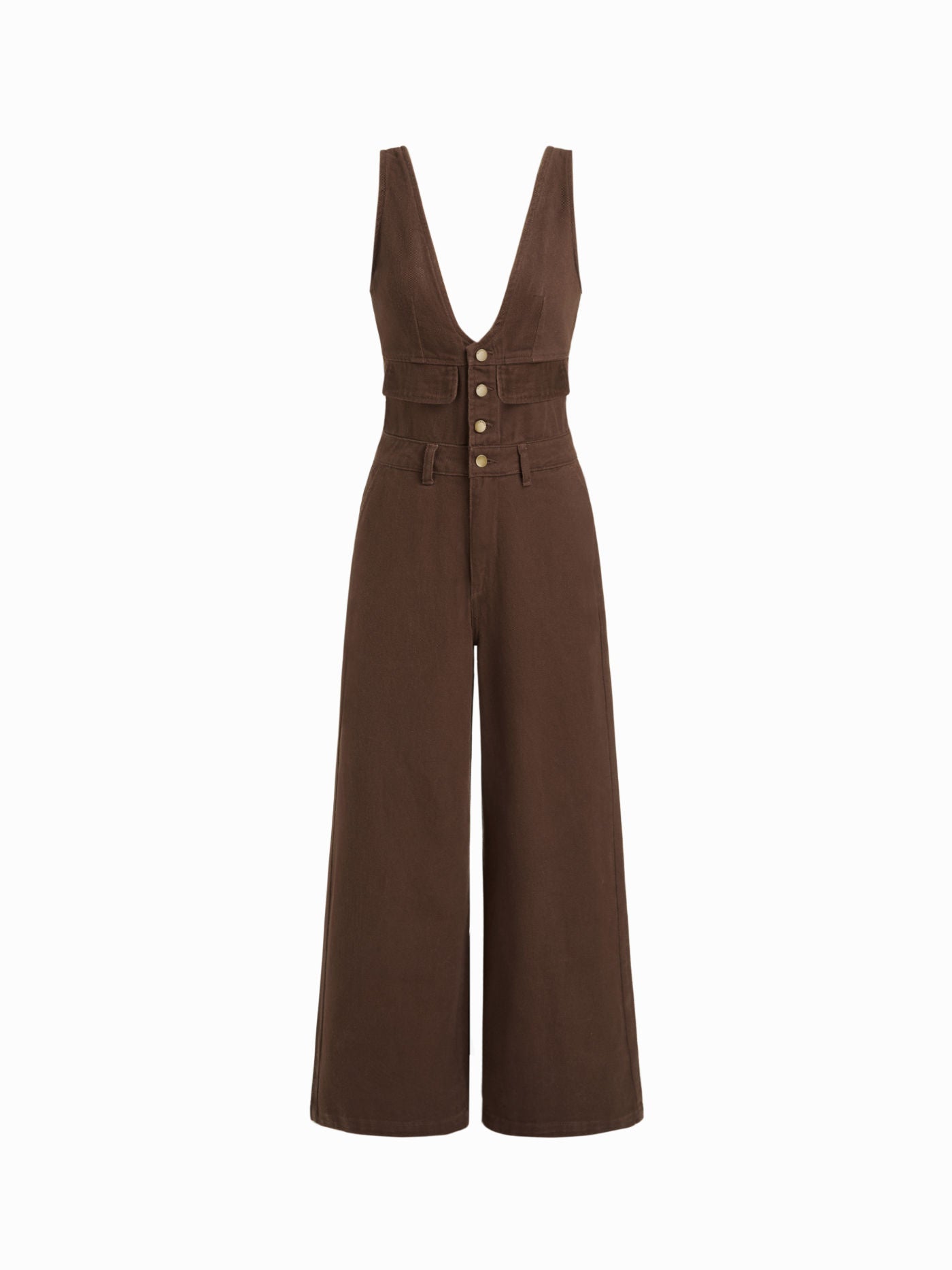 Women's Premium Sleeveless Denim Jumpsuit