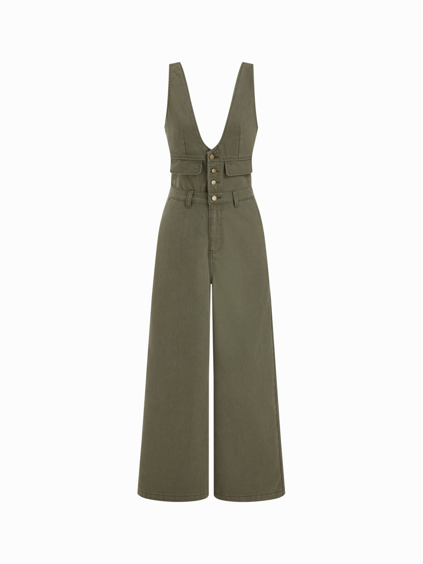 Women's Premium Sleeveless Denim Jumpsuit
